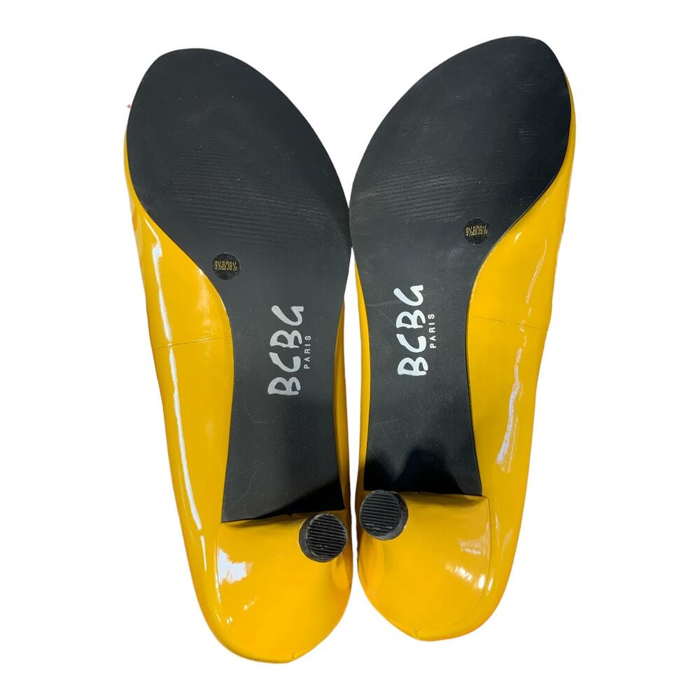 BCBG Paris Oil Yellow, Smooth Patent Leather Heels 9.5 - Picture 6 of 7